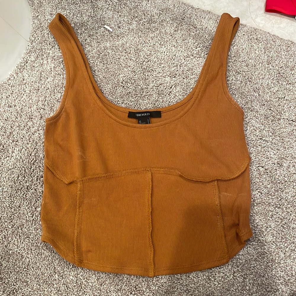 Mustard yelled tank top